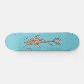 Golden Koi Waterverf Skateboard (Horizontaal)