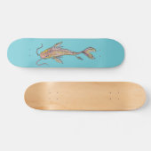 Golden Koi Waterverf Skateboard (Horizontaal)