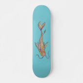 Golden Koi Waterverf Skateboard (Voorkant)