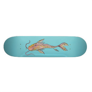 Golden Koi Waterverf Skateboard