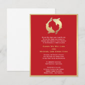 Golden Koi Wedding Kaart (Voorkant / Achterkant)