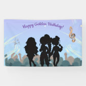 Golden KPOP birthday  Spandoek (Horizontaal)