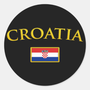 Golden Kroatië Ronde Sticker