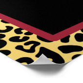 Golden kroonluipaard met rode haarzout poster (Hoek)