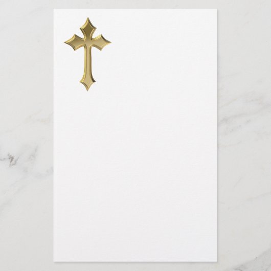 Golden kruis briefpapier (Voorkant)