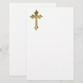 Golden kruis briefpapier (Voorkant / Achterkant)