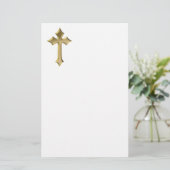 Golden kruis briefpapier (Staand voorkant)