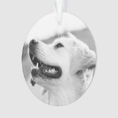 Golden Lab aanpasbaar kerstfeest Ornament (voorkant)