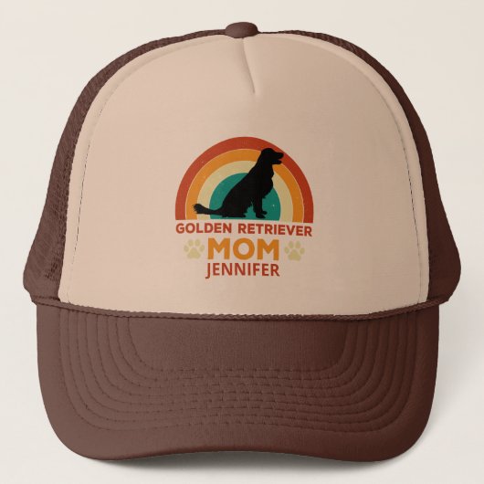  Golden Lab Dog Mom Sunset gepersonaliseerd Trucker Pet (Voorkant)