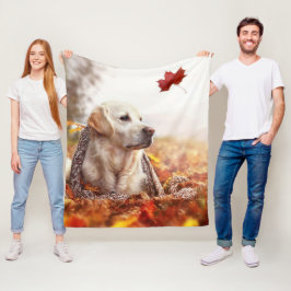 Golden Lab Fleece Blanket Deken