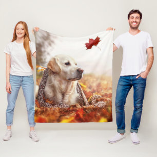 Golden Lab Fleece Blanket Deken
