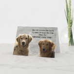 Golden Lab Friends Birthday Kaart<br><div class="desc">Twee Golden Labrador Retrievers samen. Jong en oud,  vrienden voor het leven! Samenzwerver! Het ziet ernaar uit dat ze je gaan opjagen voor de cake! Vrolijke verjaardag!! binnen.</div>