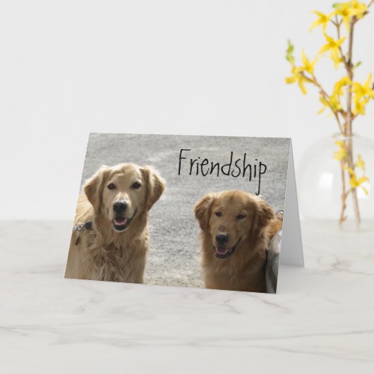 Golden Lab Friends Kaart (Gele Bloem)