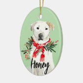 Golden Lab Keramisch Ornament (Links)
