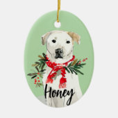 Golden Lab Keramisch Ornament (Voorkant)