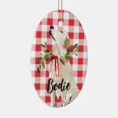 Golden Lab Kerstmis Keramisch Ornament (Rechts)