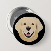 Golden Lab Ronde Button 7,6 Cm (Voorkant /achterkant)
