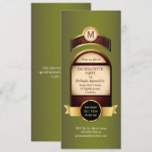 Golden Label Bachelorette uitnodiging (Voorkant / Achterkant)