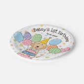 Golden Labradoodle Dog Verjaardagsfeestje Papieren Papieren Bordje (Gekanteld)