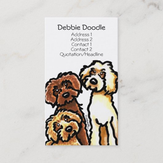 Golden Labradoodles Pet Visitekaartjes (Voorkant)