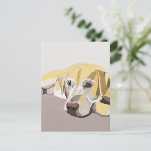 Golden Labrador Briefkaart (Staand voorkant)