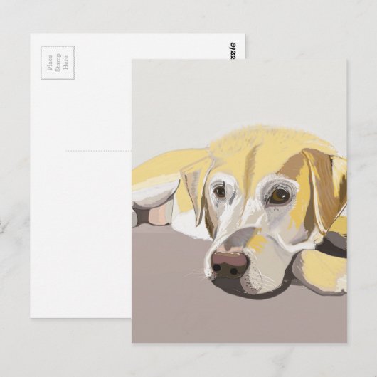 Golden Labrador Briefkaart (Voorkant / Achterkant)