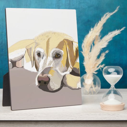 Golden Labrador Fotoplaat (Zijkant)