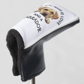Golden Labrador  Golfheadcover (3/4 voorkant)