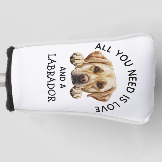 Golden Labrador Golfheadcover (Voorkant)