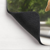 Golden Labrador in Rearview Mirror Muismat (Hoek)