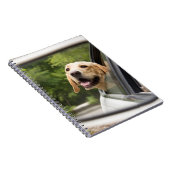 Golden Labrador in Rearview Mirror Notitieboek (Rechterzijde)