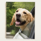 Golden Labrador In Rearview Mirror Planner (Voorkant)