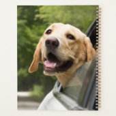 Golden Labrador In Rearview Mirror Planner (Achterkant)