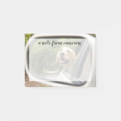 Golden Labrador in Rearview Mirror Post-it® Notes (Voorkant)