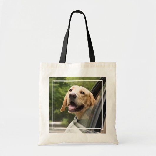 Golden Labrador in Rearview Mirror Tote Bag (Voorkant)