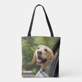 Golden Labrador in Rearview Mirror Tote Bag (Achterkant)