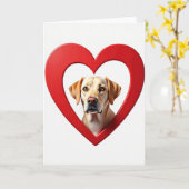 Golden Labrador Love Card Kaart (Gele Bloem)