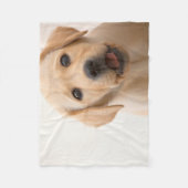Golden Labrador Puppy Fleece Deken (Voorkant)