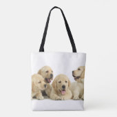 Golden Labrador Puppy Pile Tote Bag (Achterkant)