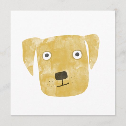 Golden Labrador Retriever Dog Birthday Card Advieskaart (Voorkant)