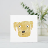 Golden Labrador Retriever Dog Birthday Card Advieskaart (Staand voorkant)