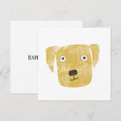 Golden Labrador Retriever Dog Birthday Card Advieskaart (Voorkant / Achterkant)