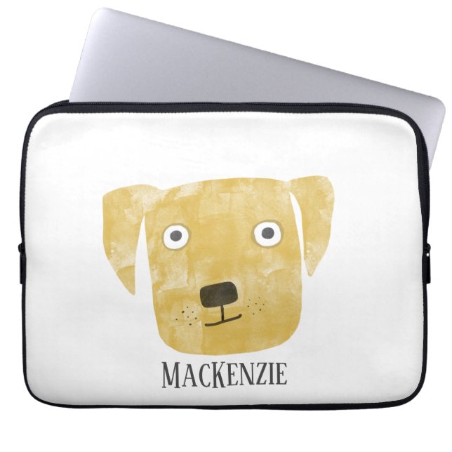 Golden Labrador Retriever Dog Laptop Sleeve (Voorkant)