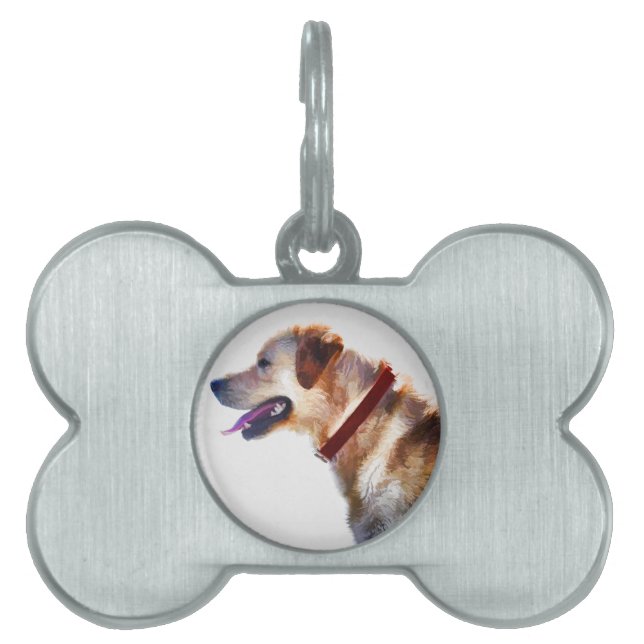 Golden Labrador Retriever Dog-lover Gift Huisdieren Naamplaatje (voorkant)