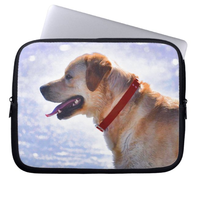 Golden Labrador Retriever Dog-lover Gift Laptop Sleeve (Voorkant)