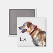 Golden Labrador Retriever Dog-lover Gift Magneet (Voorkant / Achterkant)