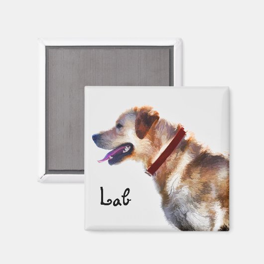 Golden Labrador Retriever Dog-lover Gift Magneet (Voorkant / Achterkant)