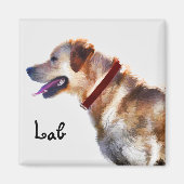Golden Labrador Retriever Dog-lover Gift Magneet (Voorkant)