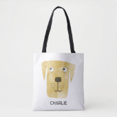 Golden Labrador Retriever Dog Persoonlijk Tote Bag (Voorkant)