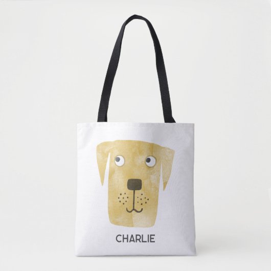 Golden Labrador Retriever Dog Persoonlijk Tote Bag (Voorkant)